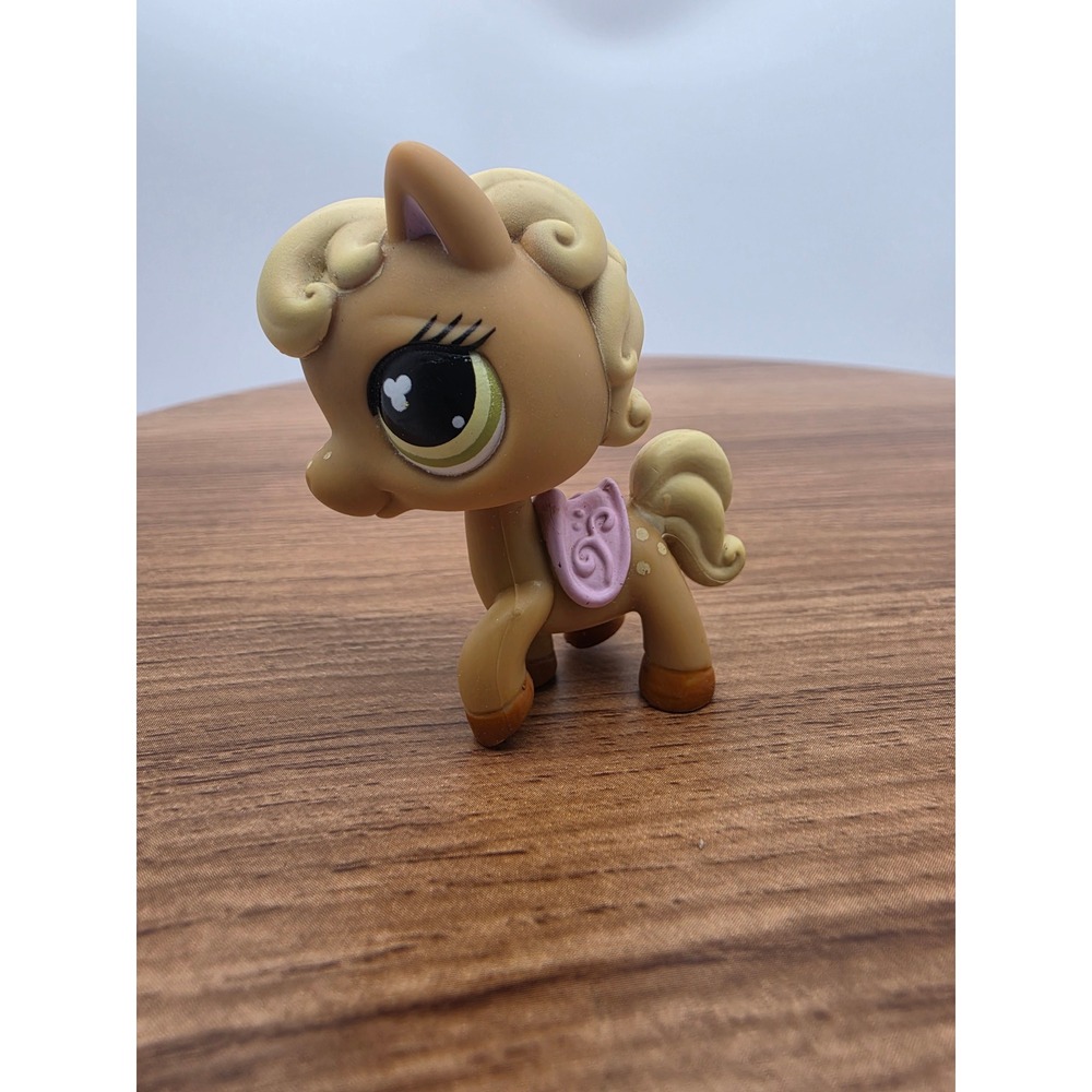 Authentic Littlest Pet Shop #560 Pink and Yellow Horse Figure Collectable